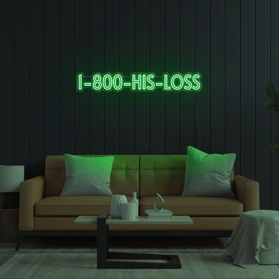1800-His-Loss LED Neon Sign - 51inch x 8inchGreen