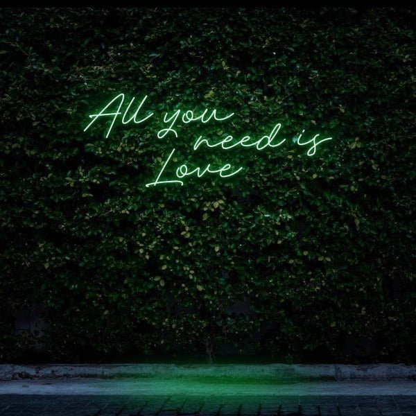 All You Need Is Love Neon Sign - Green20 inches