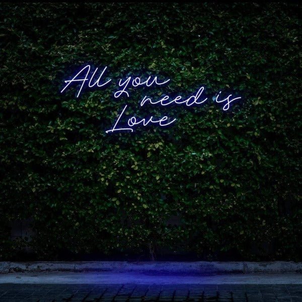 All You Need Is Love Neon Sign - Blue20 inches