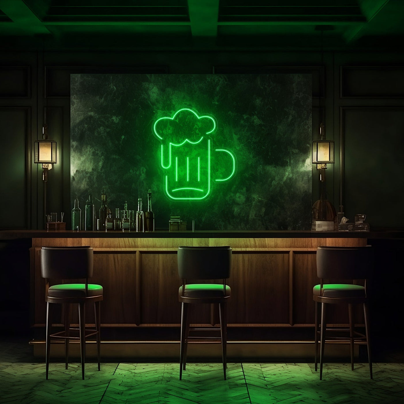 Beer Glass LED Neon Sign - 20 InchGreen