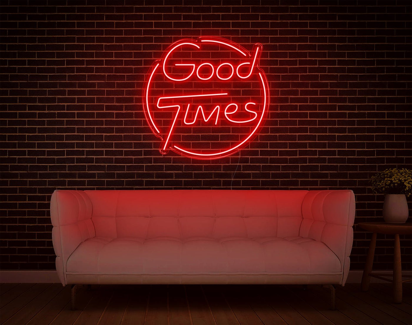 Good Times LED Neon Sign - 24inch x 25inchRed