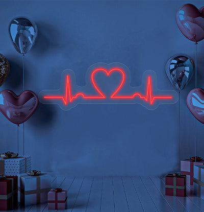 Heartbeat LED Neon Sign - Pink30 inches