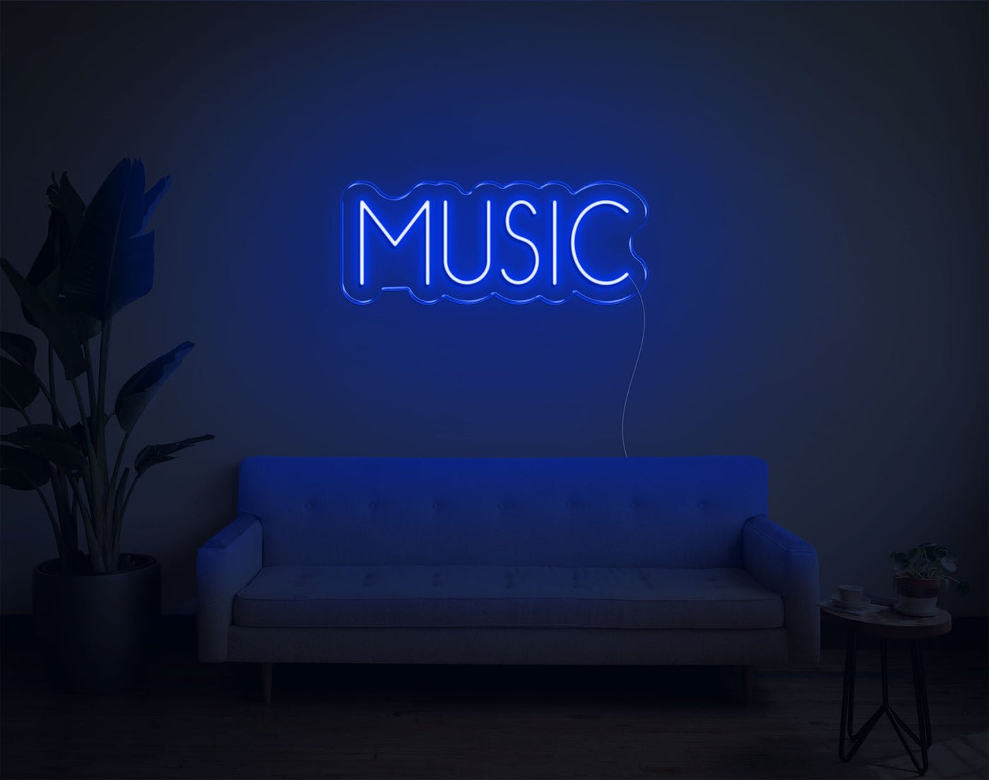 Music V4 LED Neon Sign - 9inch x 24inchBlue