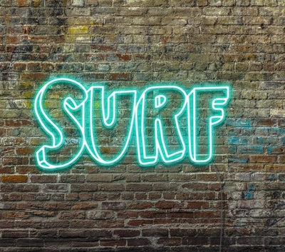 SURF Neon Sign - White