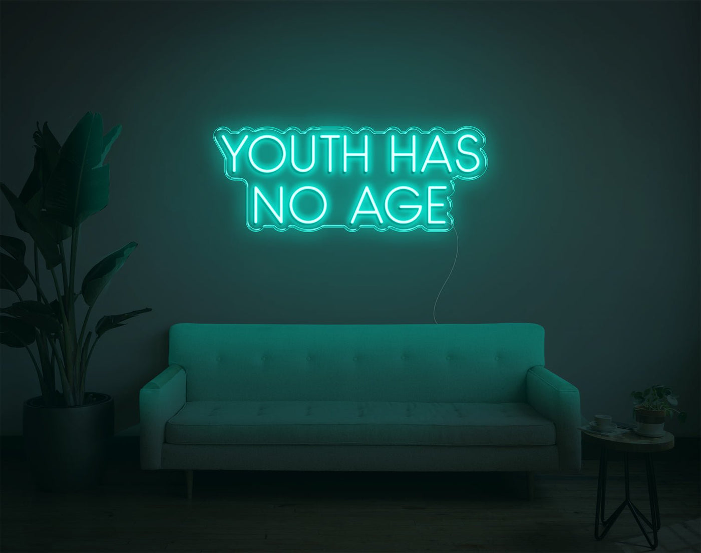 Youth Has No Age LED Neon Sign - 11inch x 28inchHot Pink