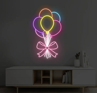 Multi-Color Balloon Neon Sign