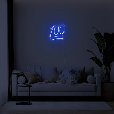 100 LED Neon Sign - 19inch x 20inchBlue
