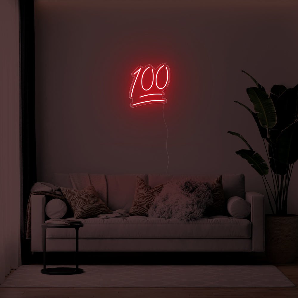 100 LED Neon Sign - 19inch x 20inchRed