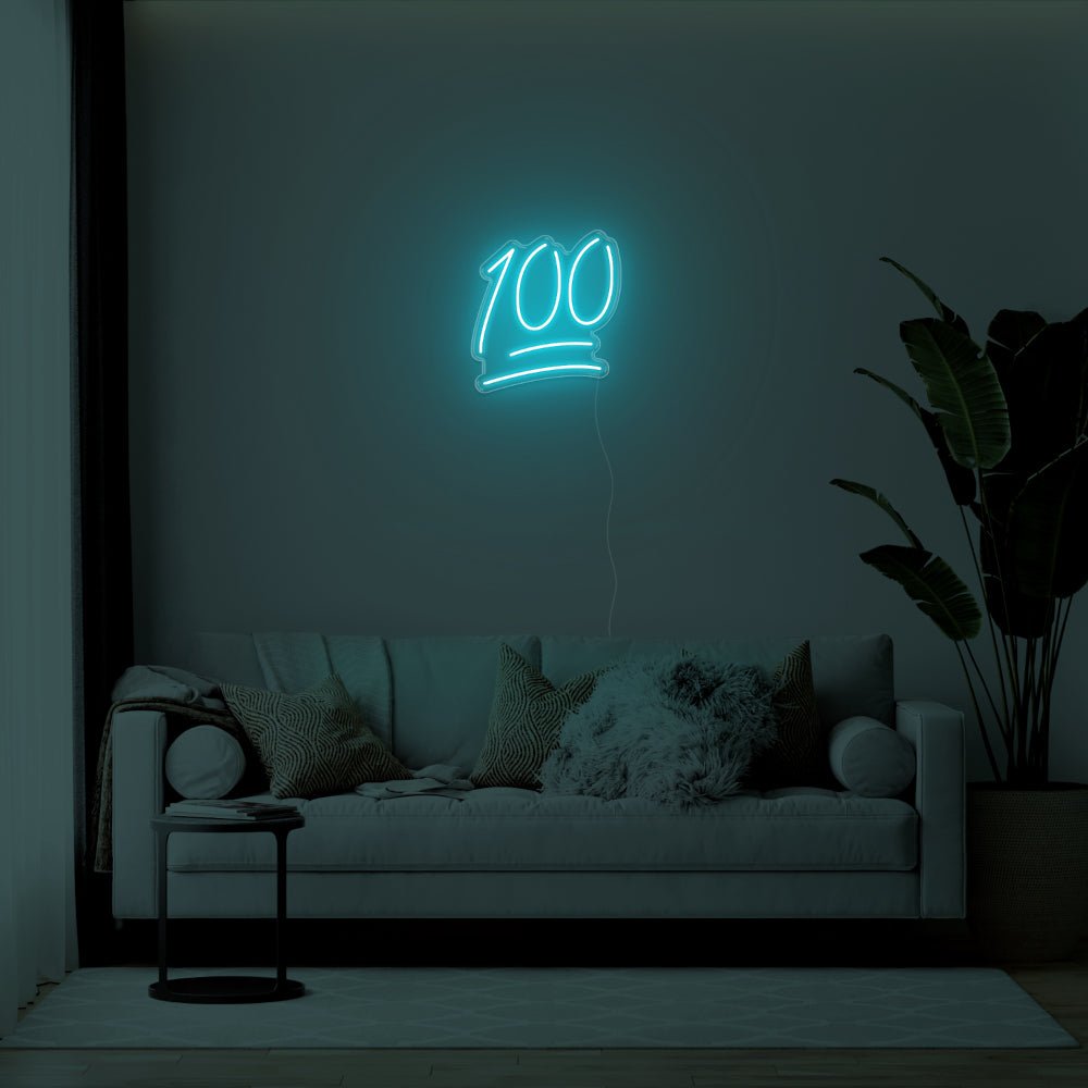100 LED Neon Sign - 19inch x 20inchTurquoise
