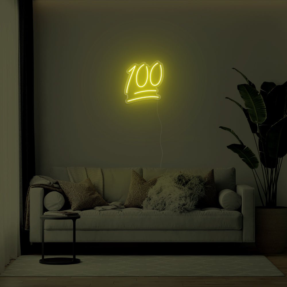100 LED Neon Sign - 19inch x 20inchYellow