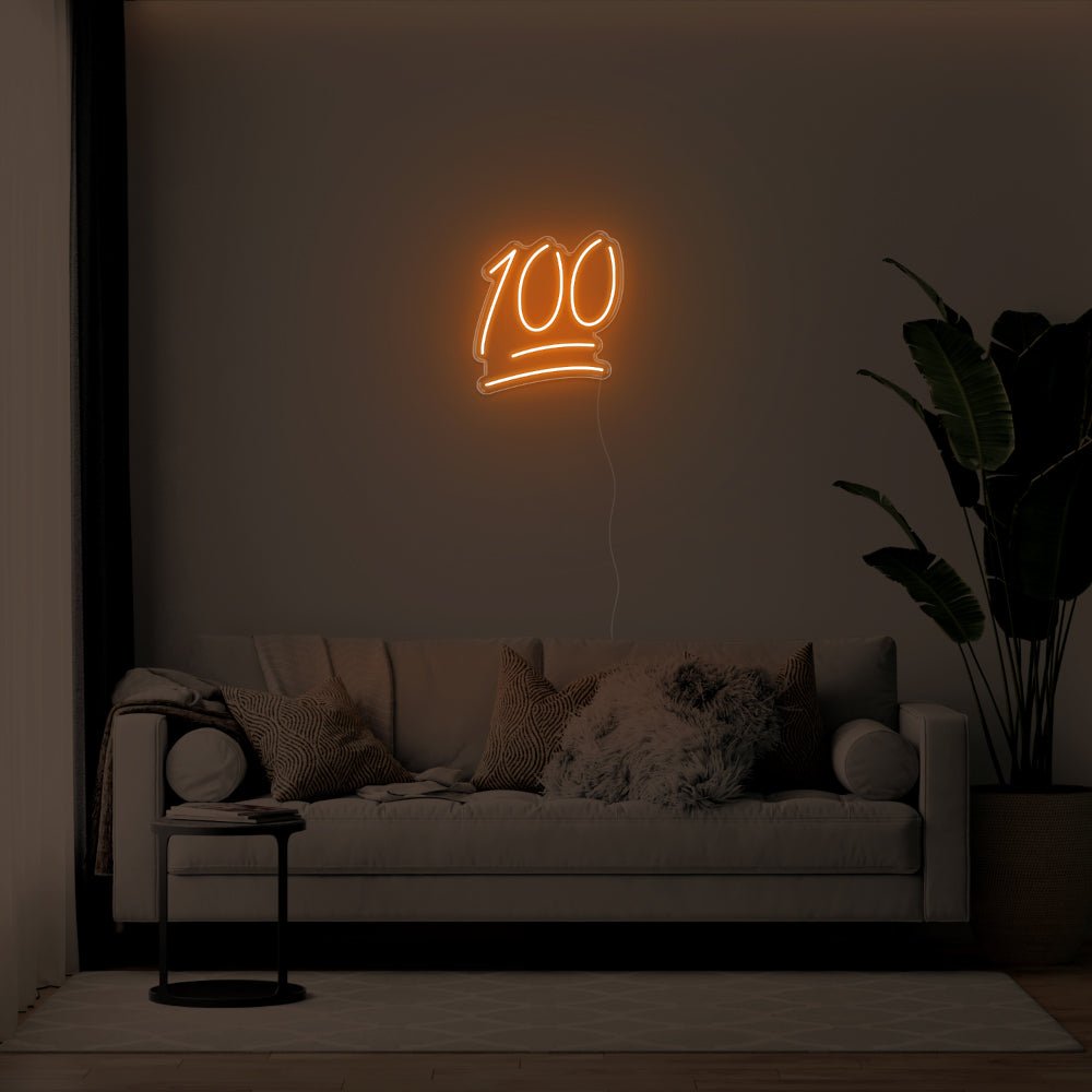 100 LED Neon Sign - 19inch x 20inchDark Orange