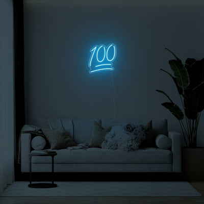 100 LED Neon Sign - 19inch x 20inchIce Blue