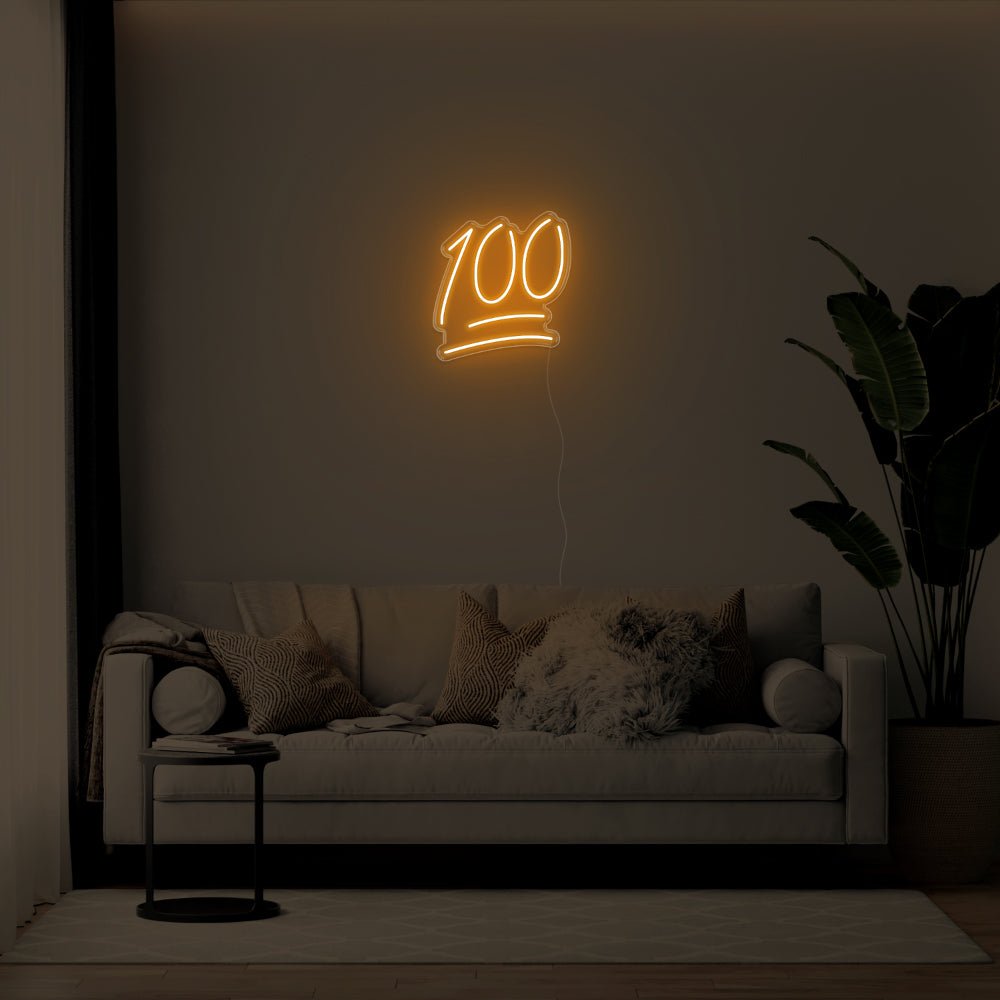100 LED Neon Sign - 19inch x 20inchOrange