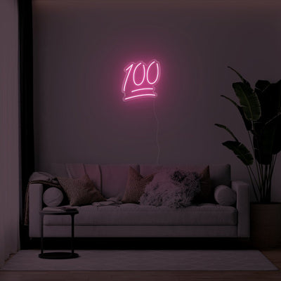 100 LED Neon Sign - 19inch x 20inchLight Pink