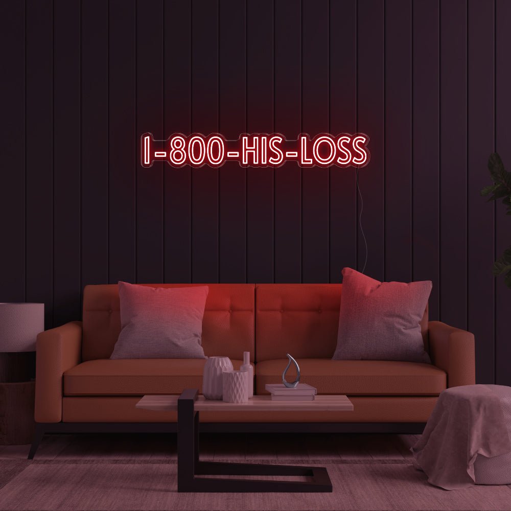 1800-His-Loss LED Neon Sign - 51inch x 8inchRed