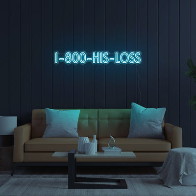 1800-His-Loss LED Neon Sign - 51inch x 8inchTurquoise