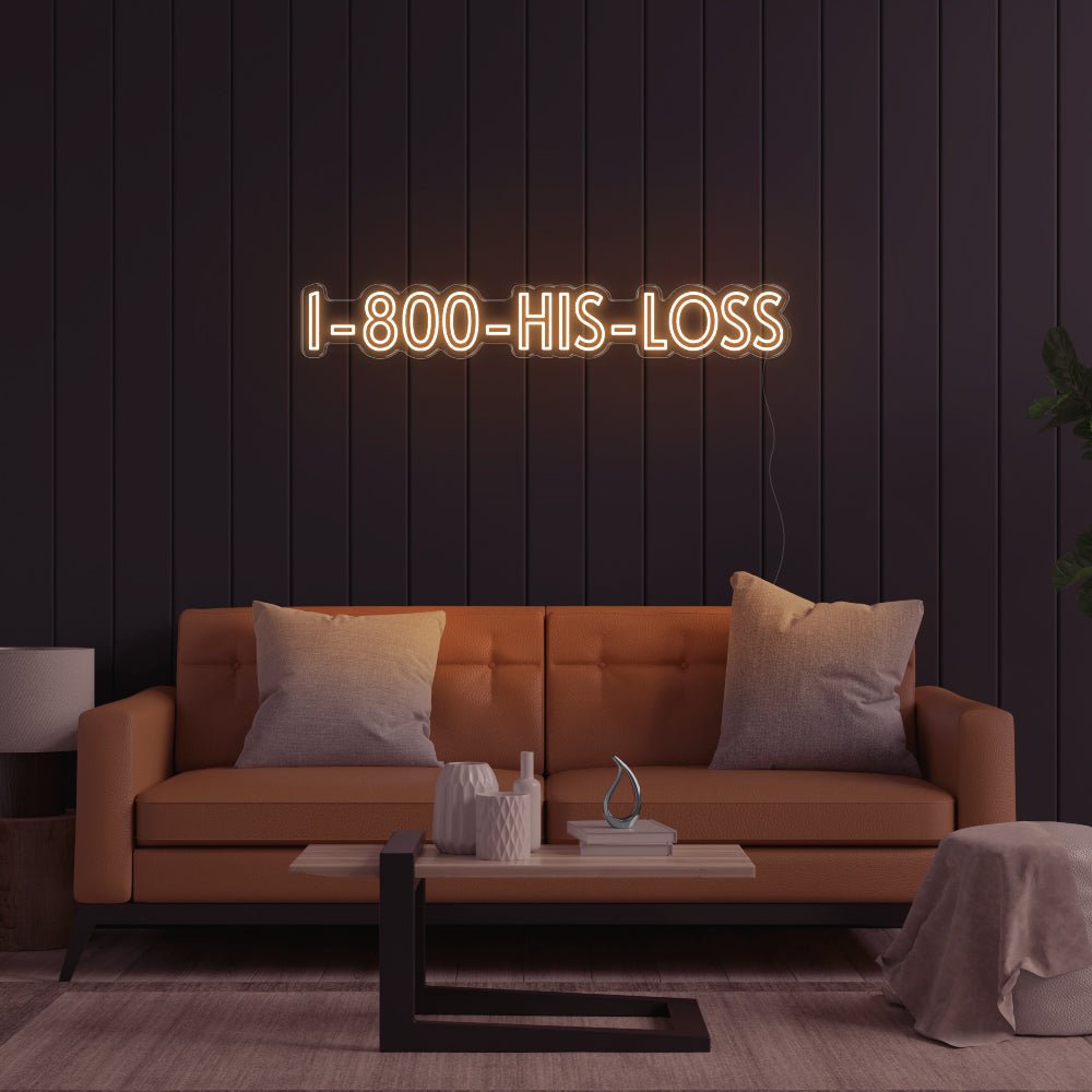 1800-His-Loss LED Neon Sign - 51inch x 8inchWarm White