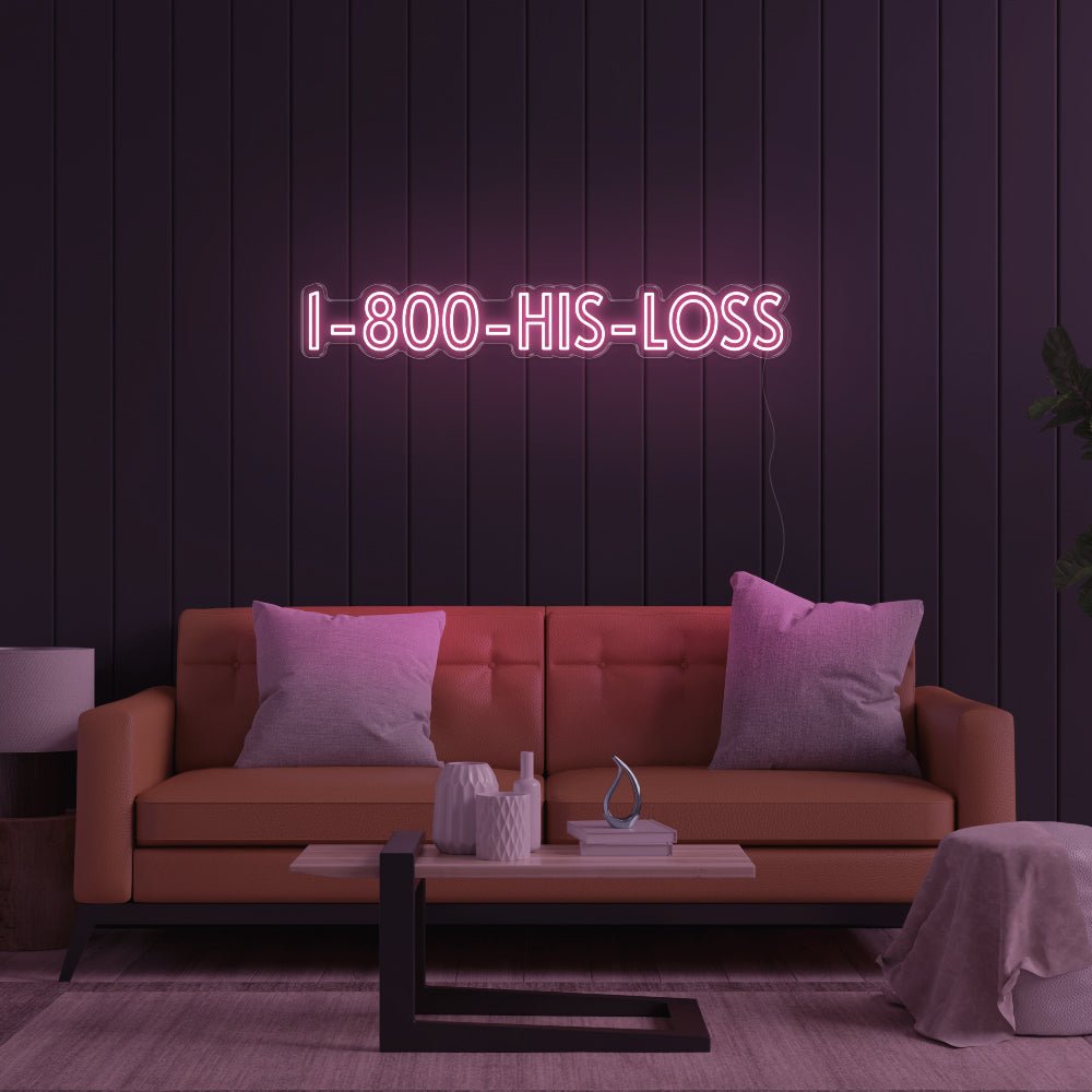 1800-His-Loss LED Neon Sign - 51inch x 8inchPink