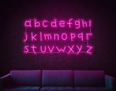 A-Z LED Neon Sign - 24inch x 46inchHot Pink-Item-231-1-LED Neon Signs