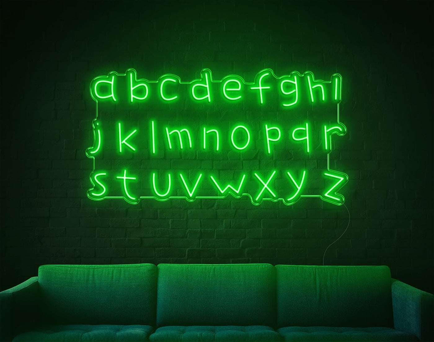 A-Z LED Neon Sign - 24inch x 46inchGreen-Item-231-3-LED Neon Signs