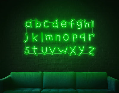 A-Z LED Neon Sign - 24inch x 46inchGreen-Item-231-3-LED Neon Signs