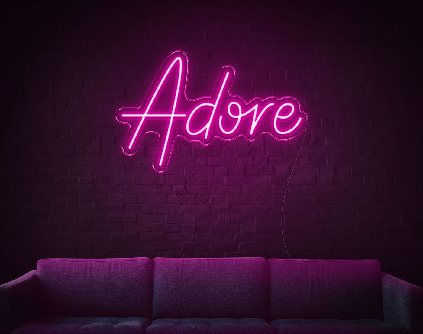 Adore LED Neon Sign - 15inch x 24inchHot Pink -LED Neon Signs-Item-217-1