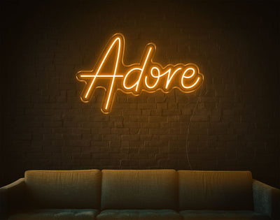 Adore LED Neon Sign - 15inch x 24inchOrange -LED Neon Signs-Item-217-11