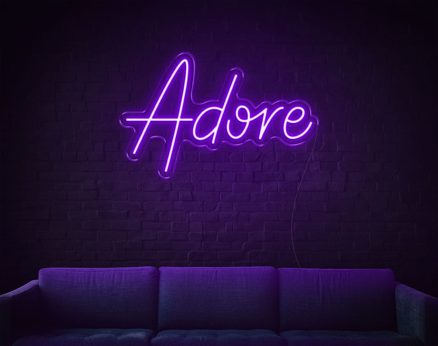 Adore LED Neon Sign - 15inch x 24inchPurple -LED Neon Signs-Item-217-13
