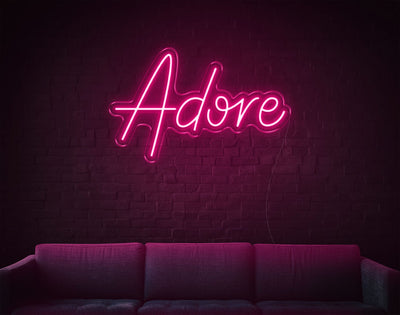 Adore LED Neon Sign - 15inch x 24inchLight Pink -LED Neon Signs-Item-217-15