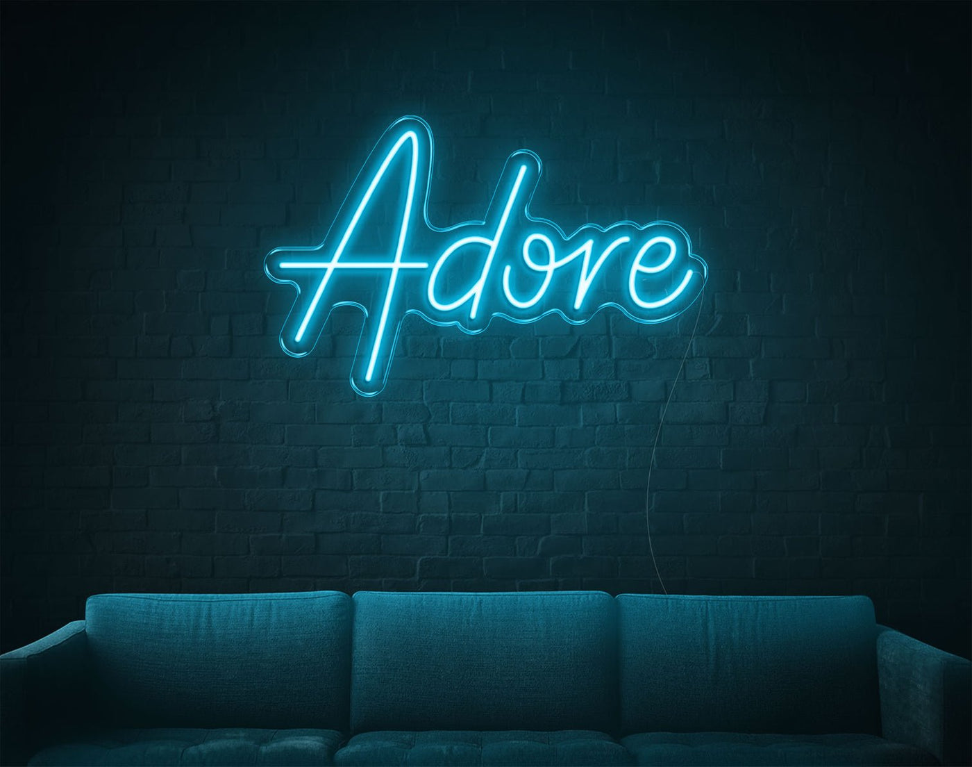 Adore LED Neon Sign - 15inch x 24inchLight Blue -LED Neon Signs-Item-217-17