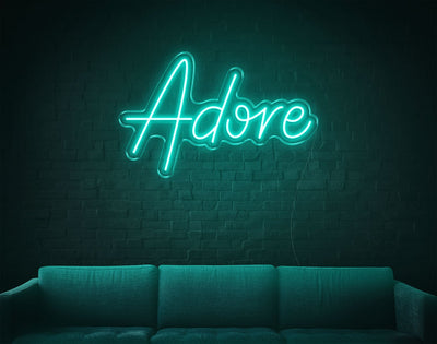 Adore LED Neon Sign - 15inch x 24inchTurquoise -LED Neon Signs-Item-217-19