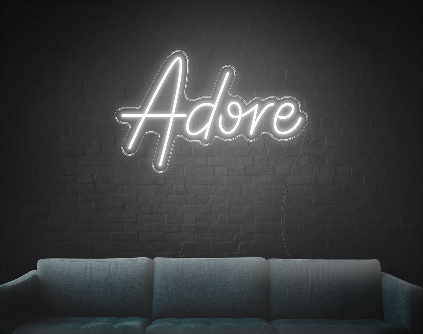 Adore LED Neon Sign - 15inch x 24inchWhite -LED Neon Signs-Item-217-21