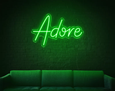 Adore LED Neon Sign - 15inch x 24inchGreen -LED Neon Signs-Item-217-3
