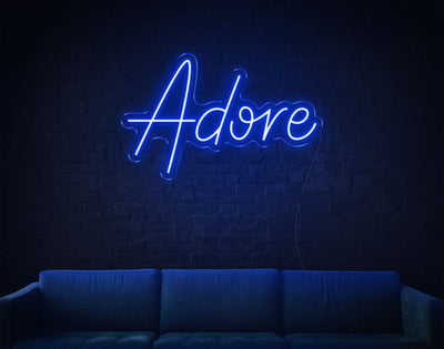 Adore LED Neon Sign - 15inch x 24inchBlue -LED Neon Signs-Item-217-5