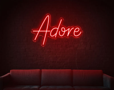 Adore LED Neon Sign - 15inch x 24inchRed -LED Neon Signs-Item-217-7