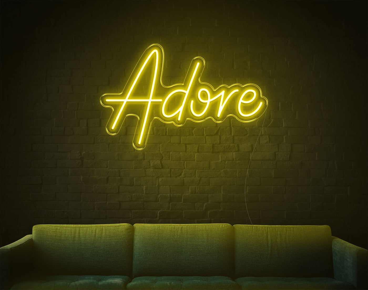 Adore LED Neon Sign - 15inch x 24inchYellow -LED Neon Signs-Item-217-9