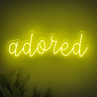 Adored LED Neon Sign - Style 2 - Yellow