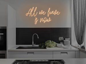 All We Have Is Now LED Neon Sign - Pink