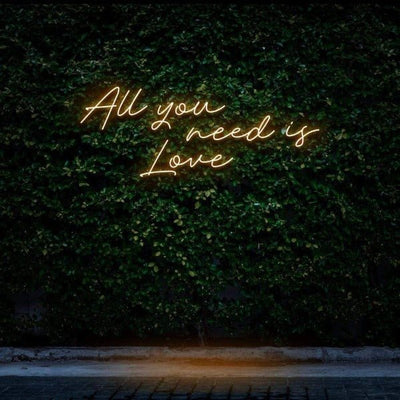 All You Need Is Love Neon Sign - Orange20 inches
