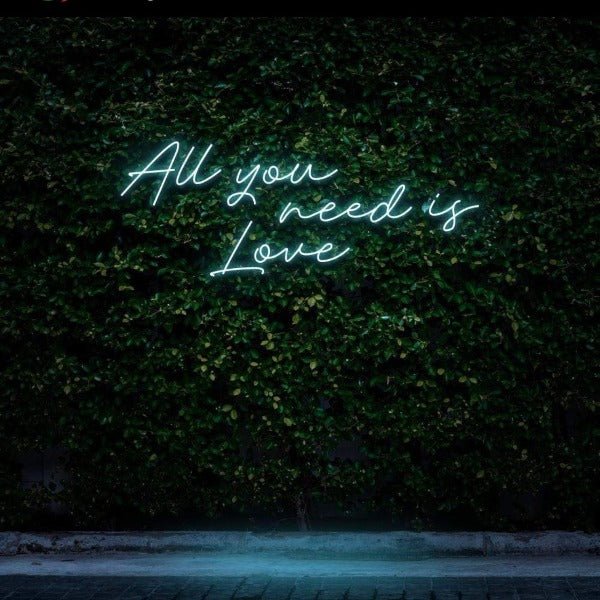 All You Need Is Love Neon Sign - Ice Blue20 inches