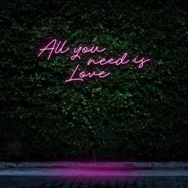 All You Need Is Love Neon Sign - Pink20 inches