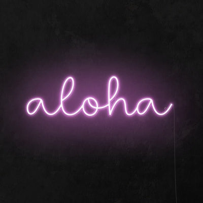 Aloha Neon Sign - White20 inches