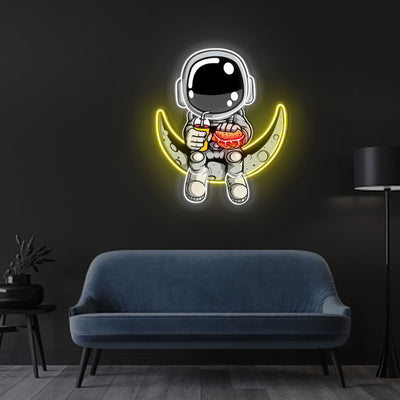 "Astronaut Hamburger" Neon x Acrylic Artwork - 2ft x 1.6ftLED Neon x Acrylic Print