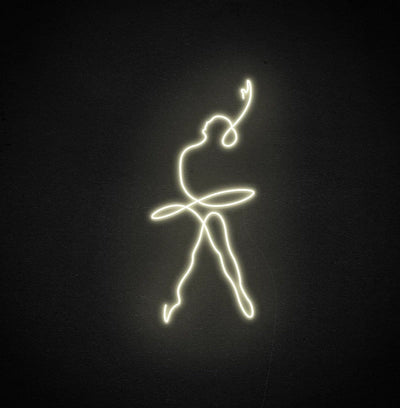 Ballet Dancer Neon Sign - White20 inches