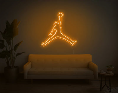 Basketball Jump LED Neon Sign - 30inch x 28inchOrange