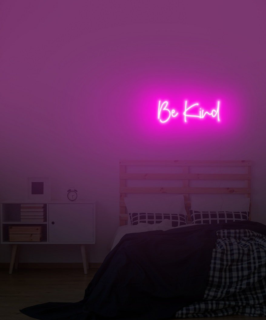 Be Kind Neon Sign - White