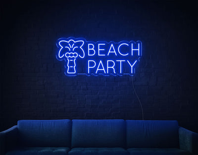 Beach Party LED Neon Sign - 12inch x 26inchHot Pink