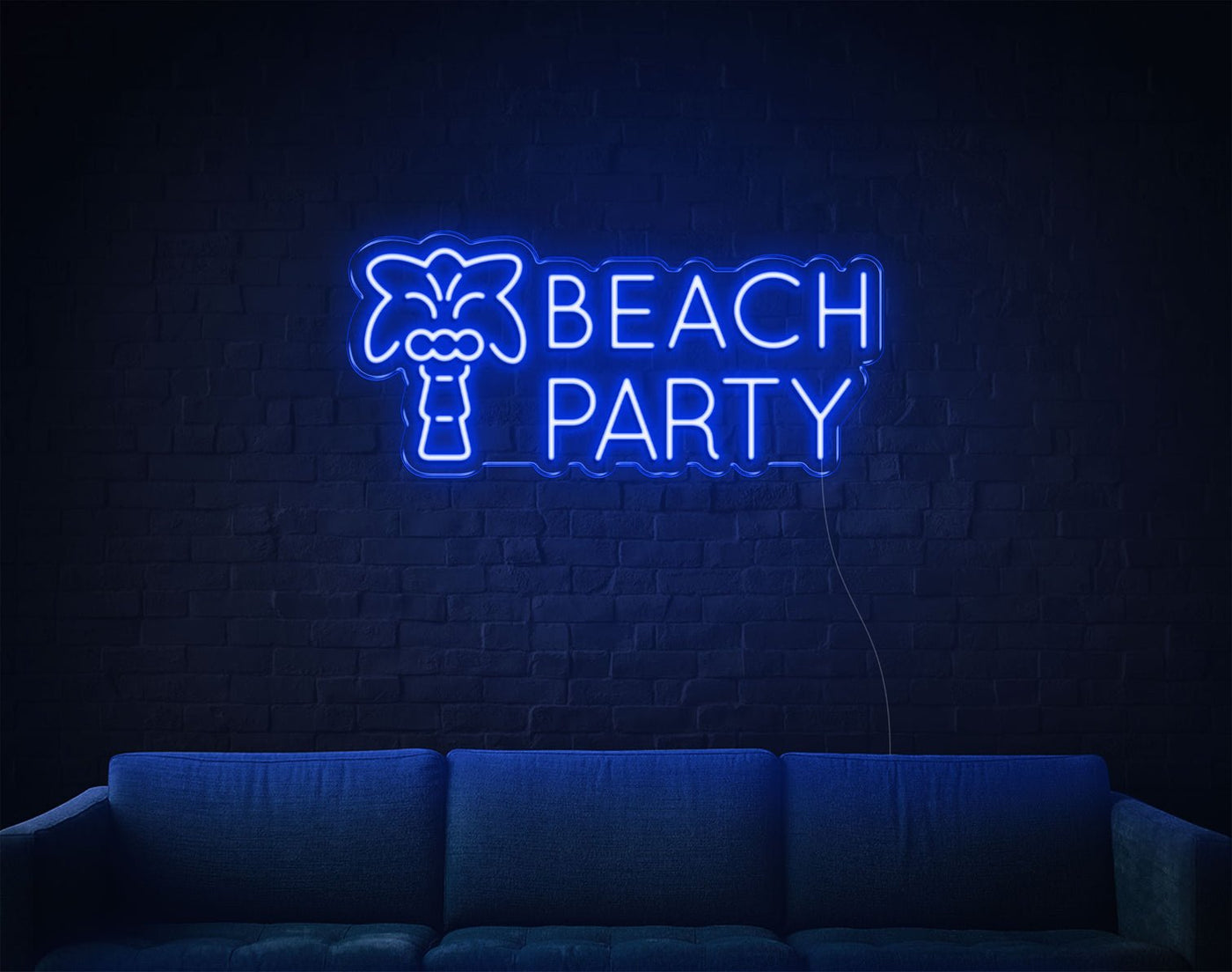 Beach Party LED Neon Sign - 12inch x 26inchBlue