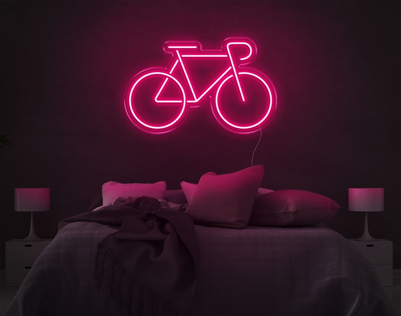Bicycle LED Neon Sign - 15inch x 24inchLight Pink