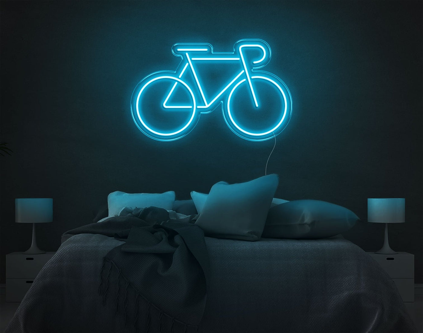 Bicycle LED Neon Sign - 15inch x 24inchLight Blue
